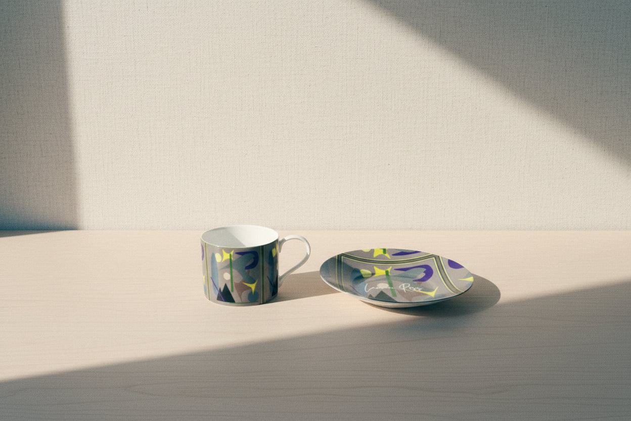 The Midnight Hour Cup and Saucer Set - High End Tableware | Luxury Tableware | Designer Tableware | Design Homeware | Fine Bone China | Lauren Ross Design