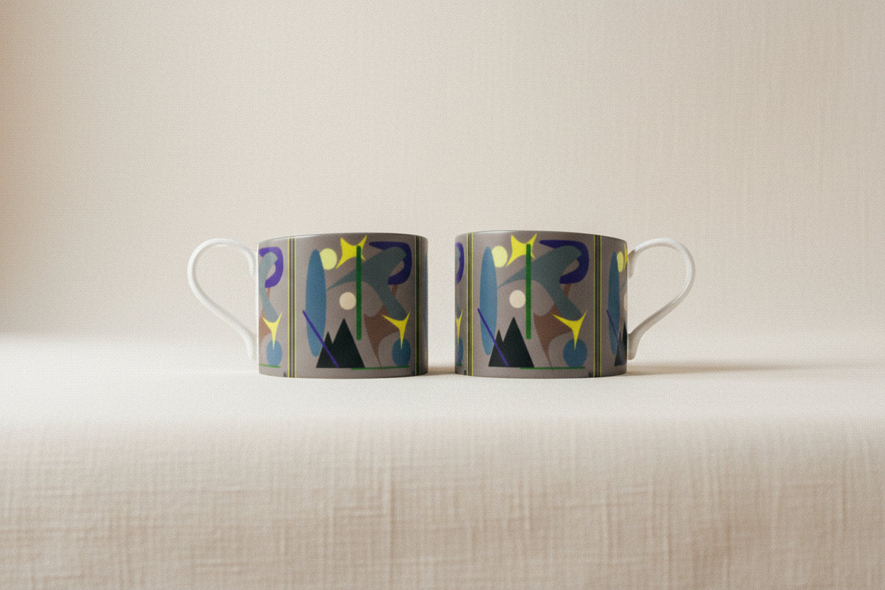 The Midnight Hour Cup and Saucer Set - High End Tableware | Luxury Tableware | Designer Tableware | Design Homeware | Fine Bone China | Lauren Ross Design