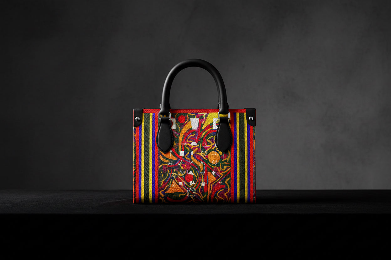 Hieroglyphs handbag - luxury high end designer handbag - lauren ross design