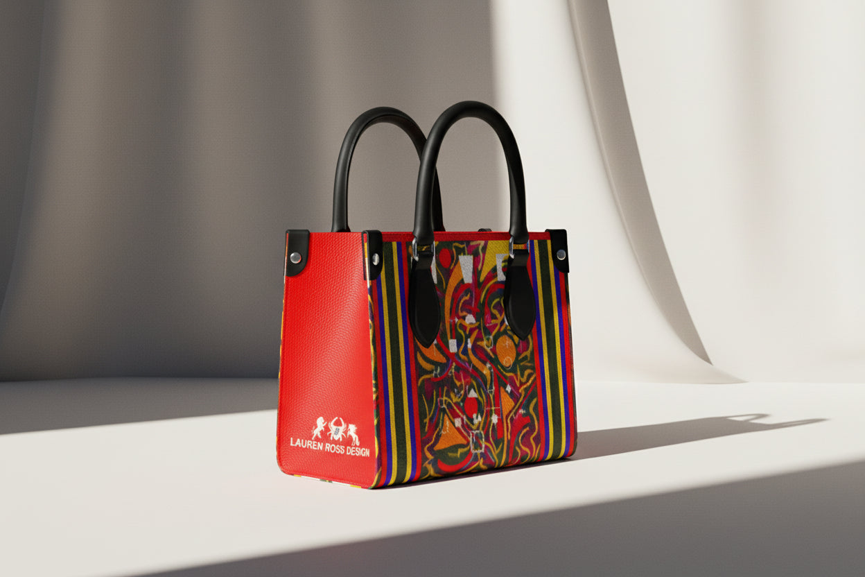 Hieroglyphs handbag - luxury high end designer handbag - lauren ross design