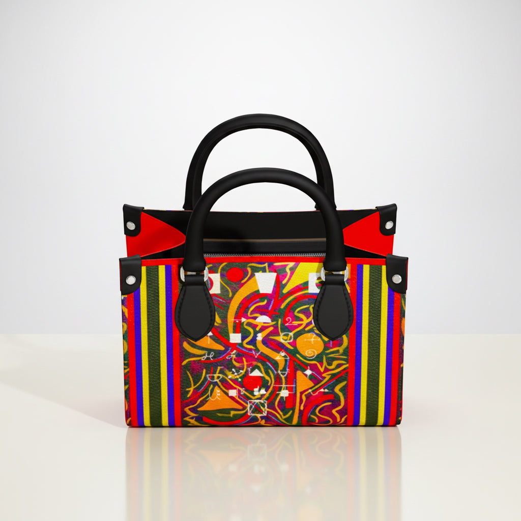 Hieroglyphs handbag - luxury high end designer handbag - lauren ross design