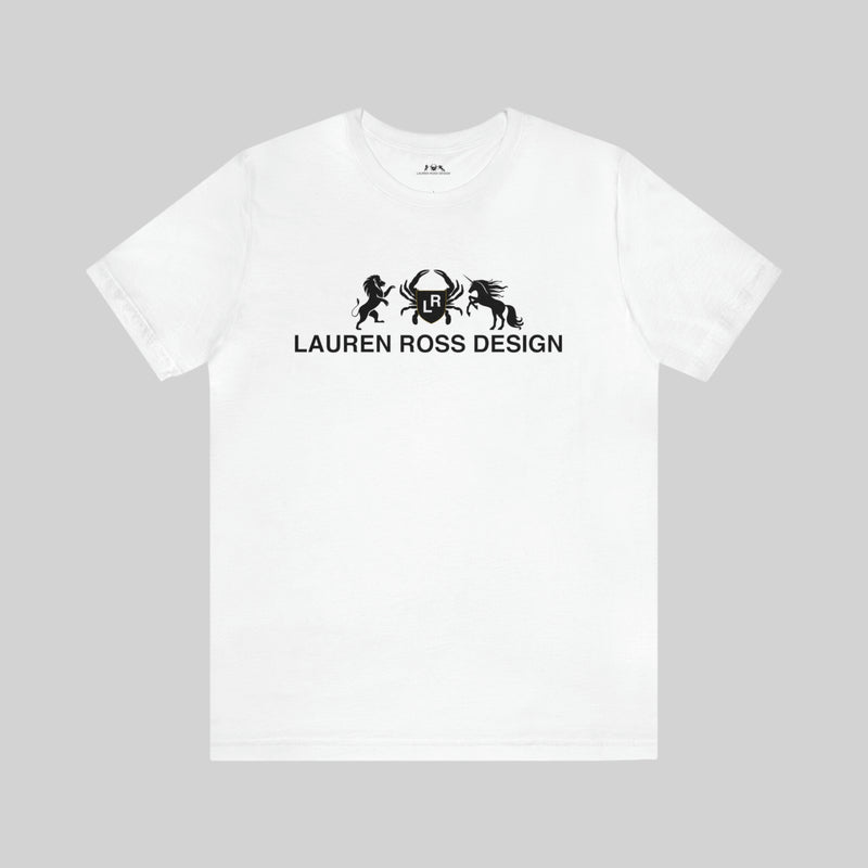 LRD T-shirt White 100% Cotton Lauren Ross Design