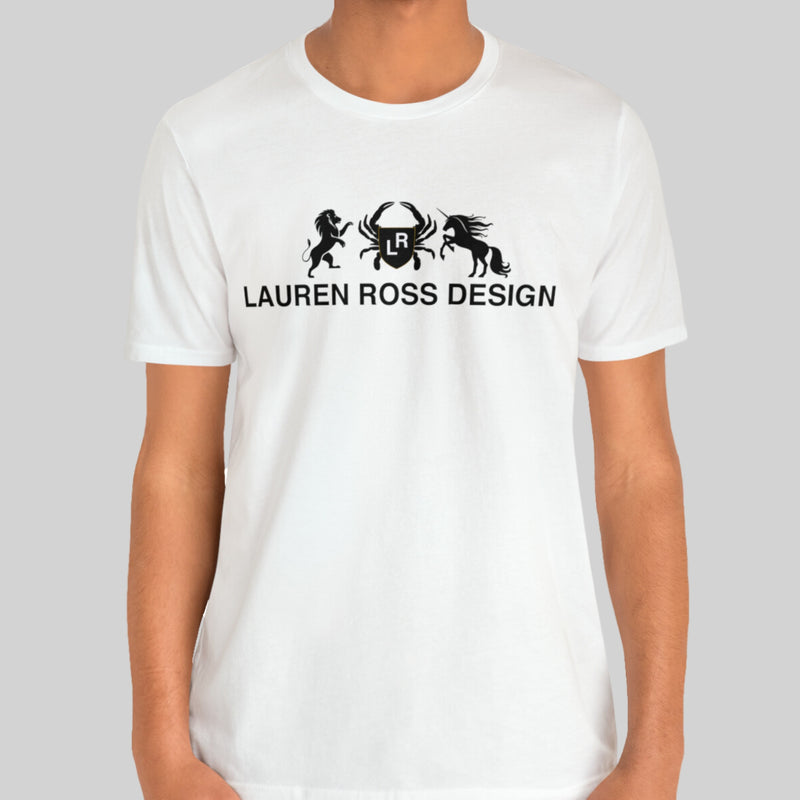 LRD T-shirt White 100% Cotton Lauren Ross Design