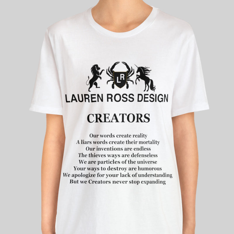 Creators 100% Cotton T-shirt Lauren Ross Design