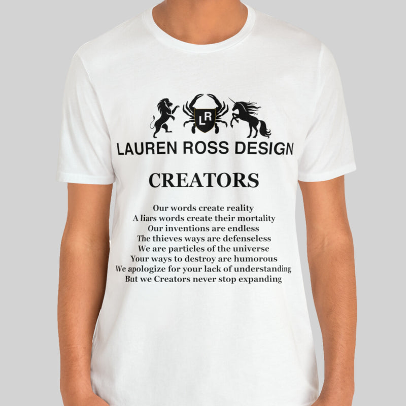Creators 100% Cotton T-shirt Lauren Ross Design