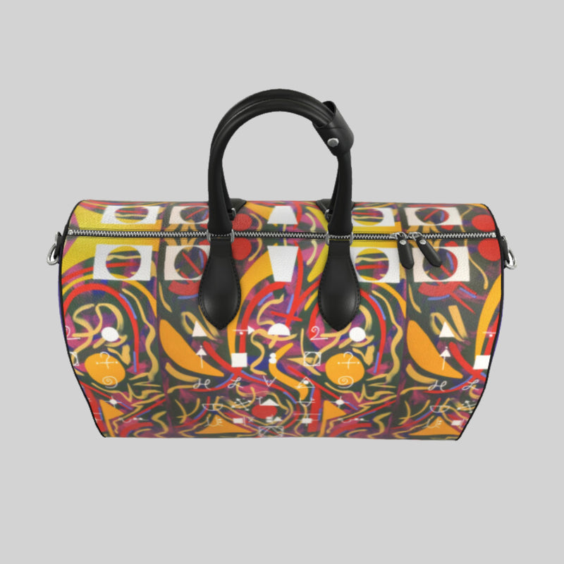 Odon Duffle Bag - Cryptography | Lauren Ross Design | Designer Handbags | Luxury Handbags | Designer Luggage | Designer Duffle Bag