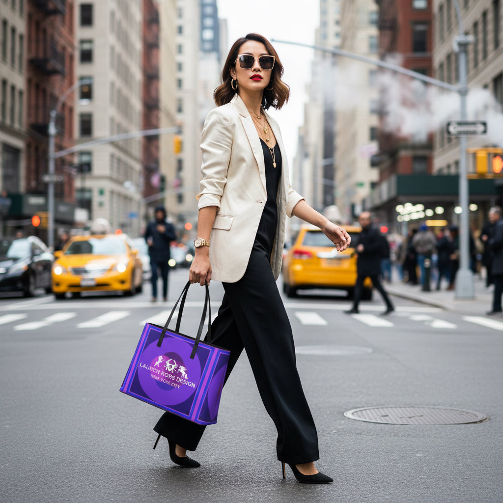 LRD Modern Art Tote Bag - Purple Vesica