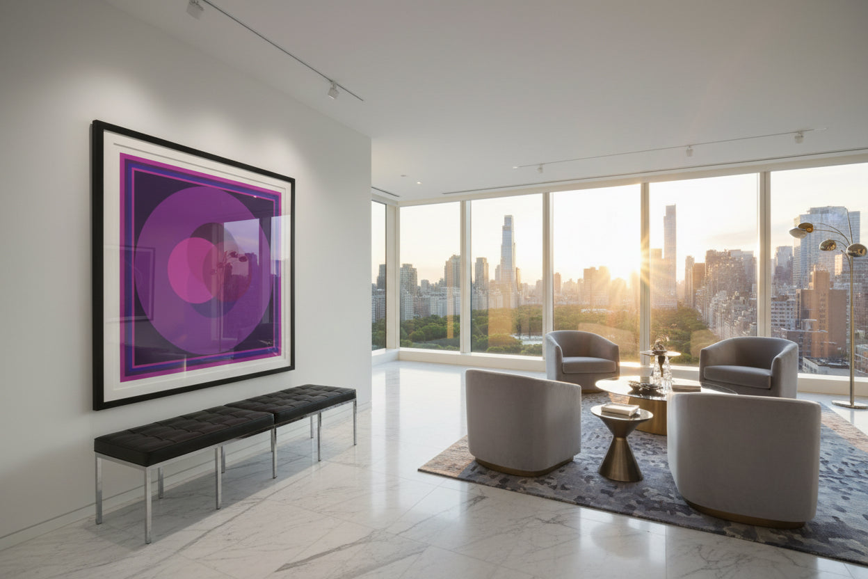 Purple Vesica - Contemporary Art - Modern Abstract Print - Limited Edition