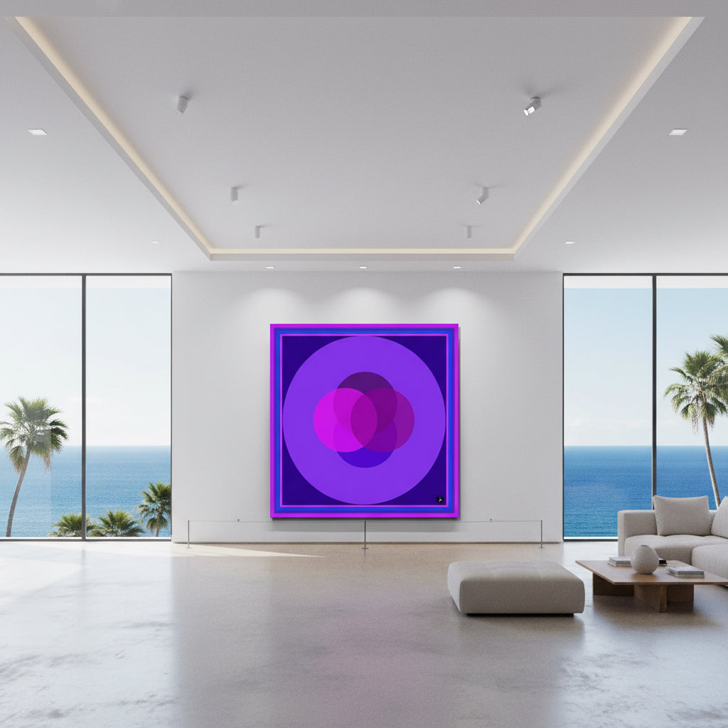 Purple Vesica - Contemporary Art - Modern Abstract Painting On Canvas