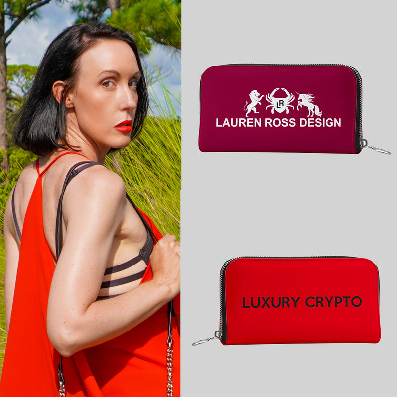 luxury crypto wallet - high end luxury designer wallet - lauren ross design