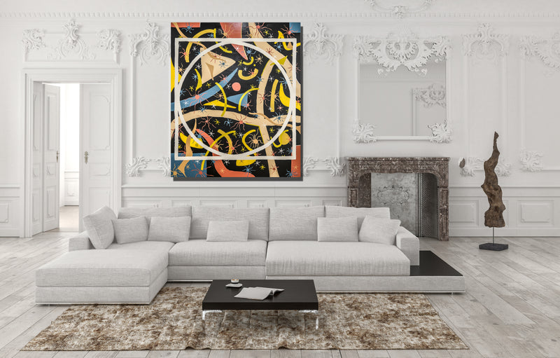 Creation Canvas Wrap - Abstract Modern Contemporary Luxury Wall Art Painting - Lauren Ross Design