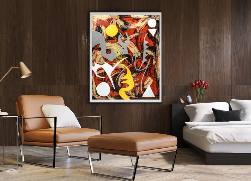 Games Archival Print - Contemporary Art | Modern Abstract Art | Fine Art | Painting Print 