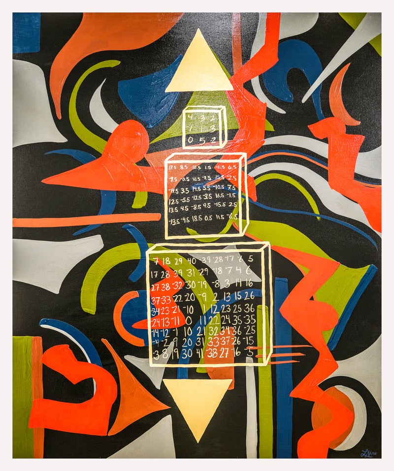 369 Print - Abstract Modern Contemporary Luxury Wall Art Painting - Lauren Ross Design