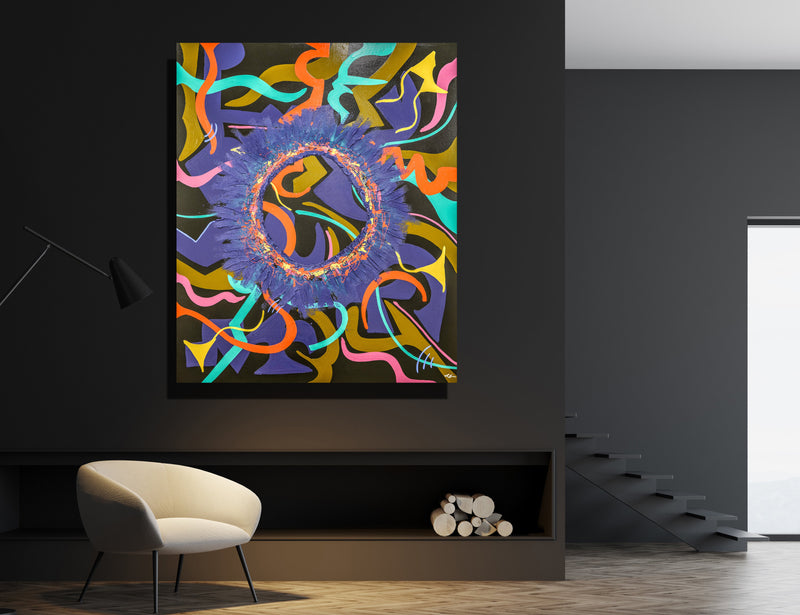 Life Canvas Wrap - Abstract Modern Contemporary Luxury Wall Art Painting - Lauren Ross Design