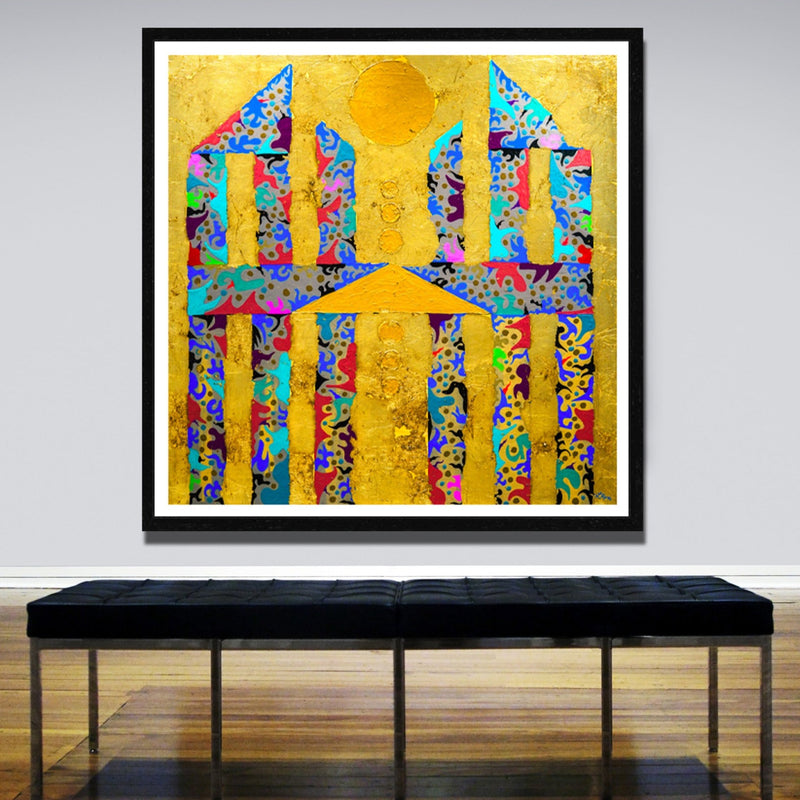 The Lost Temple of Exuberance Archival Print - Contemporary Art | Modern Abstract Art | Fine Art | Painting Print 
