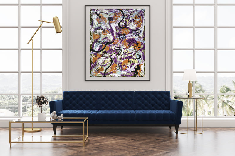 Neolithic Print - Abstract Modern Contemporary Luxury Wall Art Painting - Lauren Ross Design