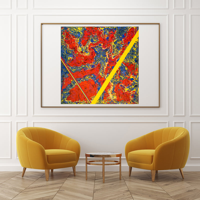 Refraction Archival Print - Contemporary Art | Modern Abstract Art | Fine Art | Painting Print 