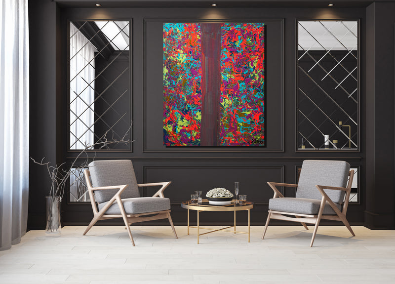 Chameleon canvas wrap - Abstract Modern Contemporary Luxury Wall Art Painting - Lauren Ross Design