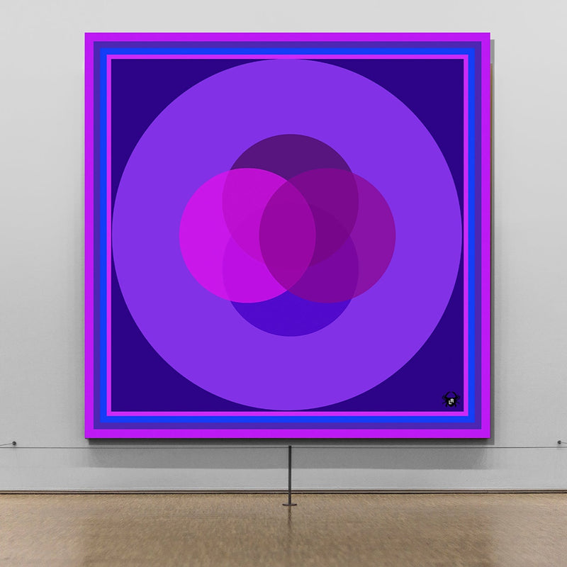 Purple Vesica - Contemporary Art | Modern Abstract Art | Fine Art | Geometric Painting On Canvas | Lauren Ross Design 