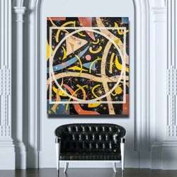 Creation Canvas Wrap - Abstract Modern Contemporary Luxury Wall Art Painting - Lauren Ross Design