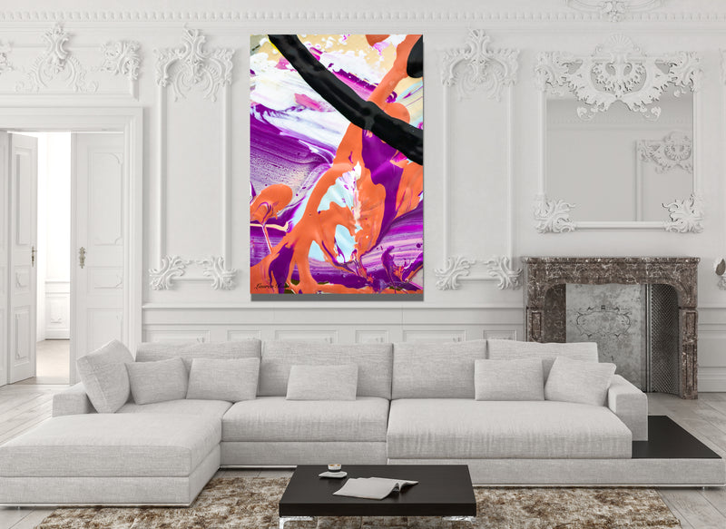 Inside Neolithic 1 Canvas Wrap - Abstract Modern Contemporary Luxury Wall Art Painting - Lauren Ross Design