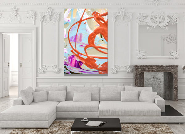 Inside Neolithic 2 Canvas Wrap - Abstract Modern Contemporary Luxury Wall Art Painting - Lauren Ross Design