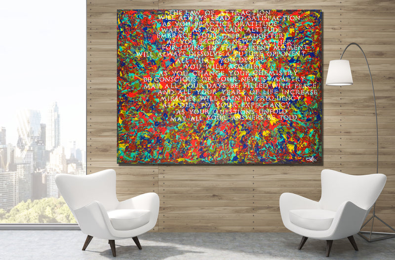Law of Attraction Archival Canvas Wrap - Contemporary Art | Modern Abstract Art | Fine Art | Painting On Canvas 