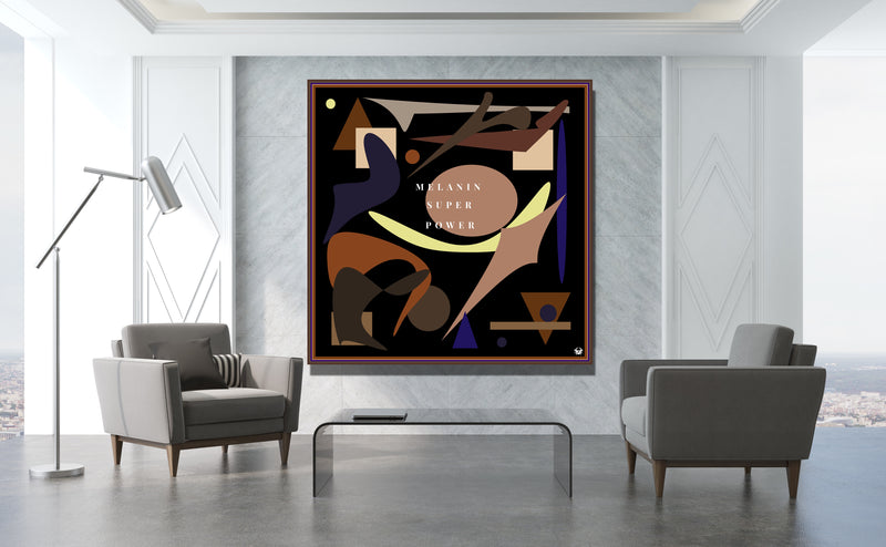 Melanin Super Power Crypto Canvas Wrap - Contemporary Art | Modern Abstract Art | Fine Art | On Canvas 
