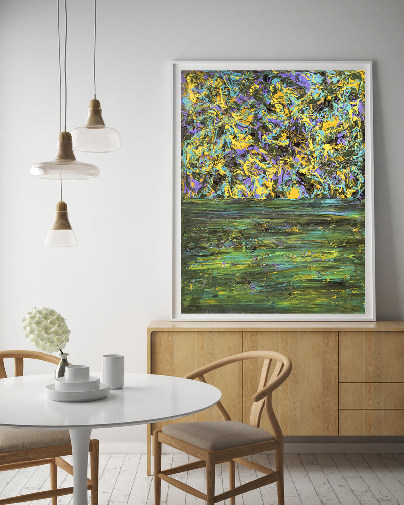 Phytoplankton Print - Abstract Modern Contemporary Luxury Wall Art Painting - Lauren Ross Design