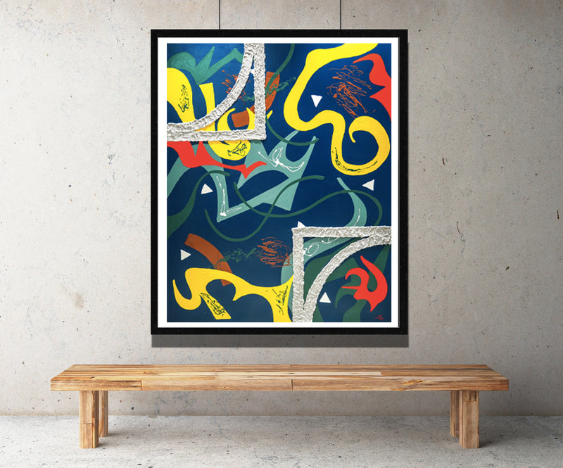Puzzle 1 Print - Abstract Modern Contemporary Luxury Wall Art Painting - Lauren Ross Design