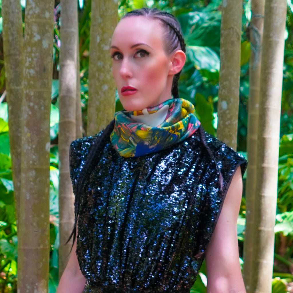 Jupiter Silk Scarf 36 - Lauren Ross Design, Designer scarf, Luxury scarf, Bottega Veneta scarf, Dior scarf, Louis Vuitton scarf, Chanel scarf, Gucci scarf
