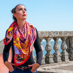 luxury scarf for women lv
