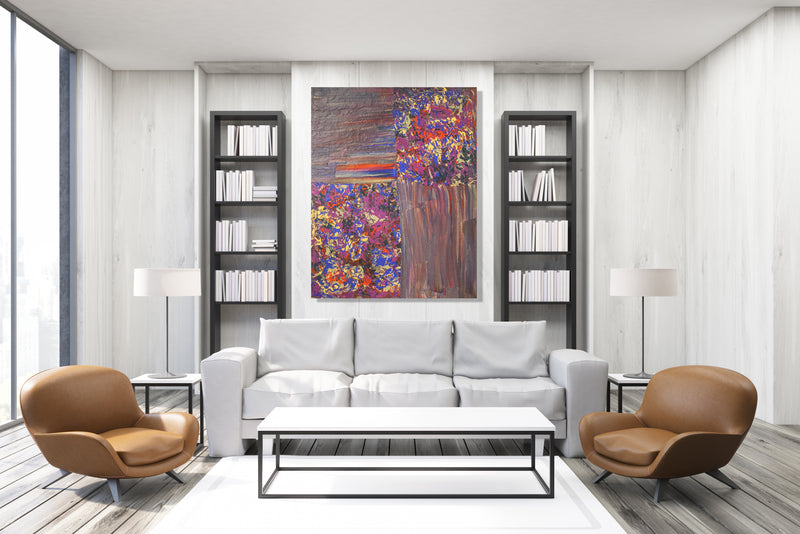 Ophrys Apifera - Abstract Modern Contemporary Luxury Wall Art Painting - Lauren Ross Design