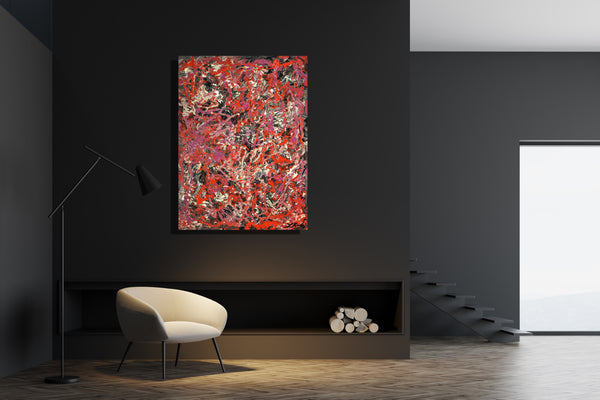 The Queen Canvas Wrap - Abstract Modern Contemporary Luxury Wall Art Painting - Lauren Ross Design